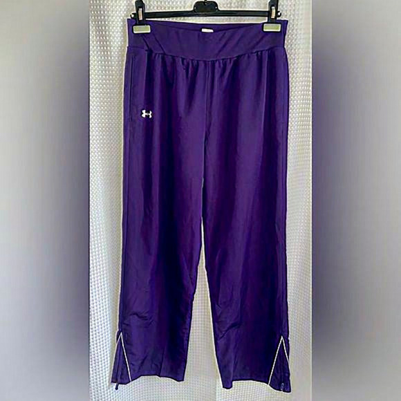 Women’s Under Armour purple wide legs track-pants‎ size Medium - Picture 1 of 16